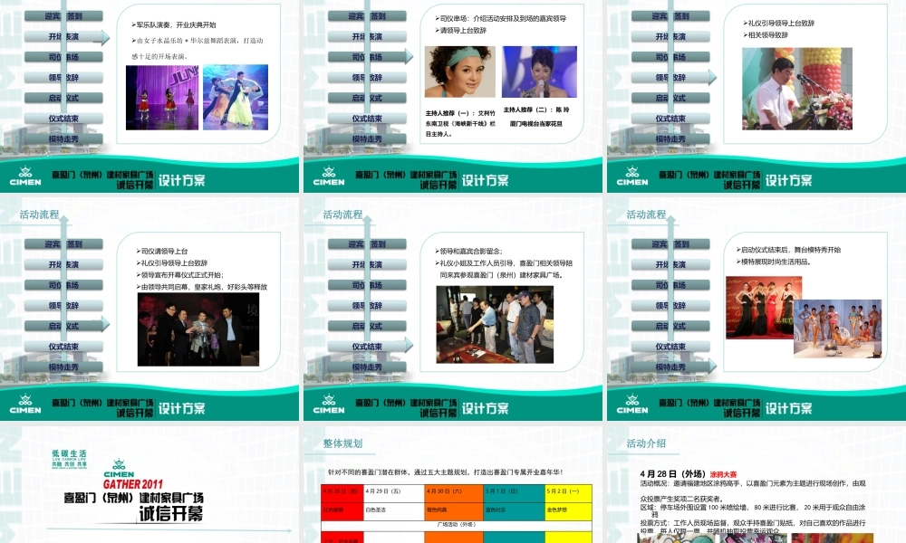 XXXX泉州喜盈门建材家居广场开业活动策划