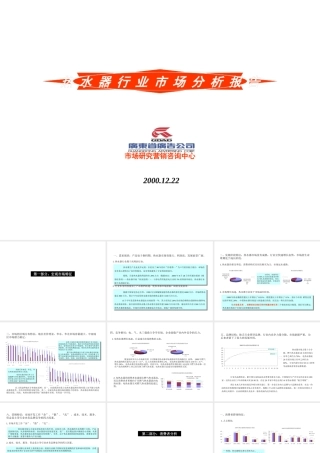 XXXX热水器行业市场分析报告