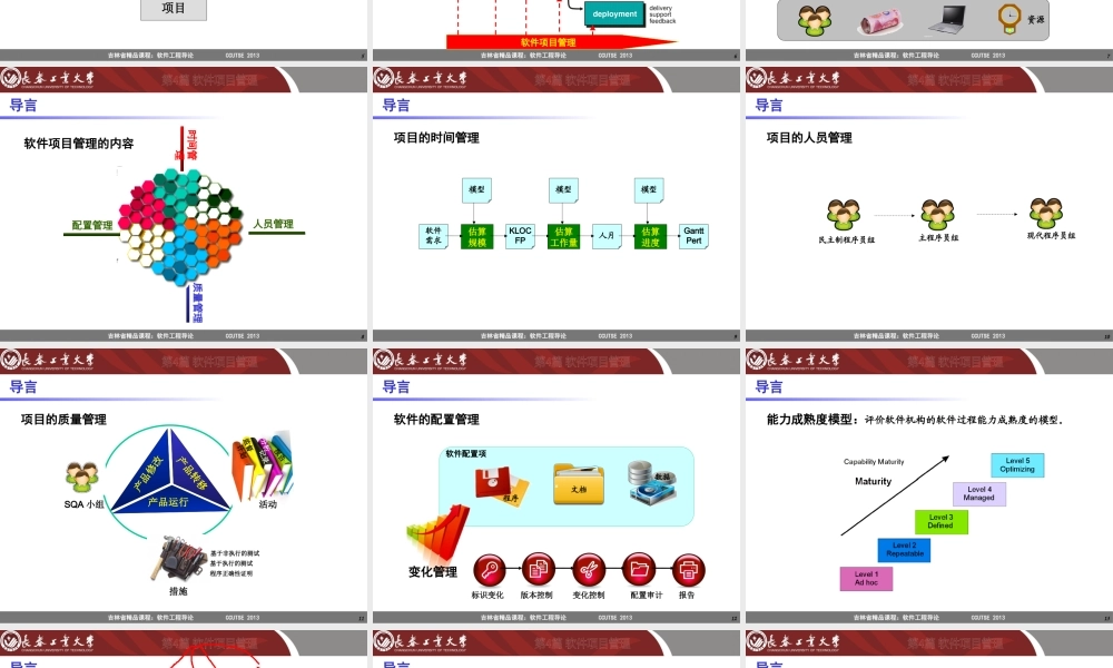 XXXX软件工程第11-13章软件项目管理XXXX-10