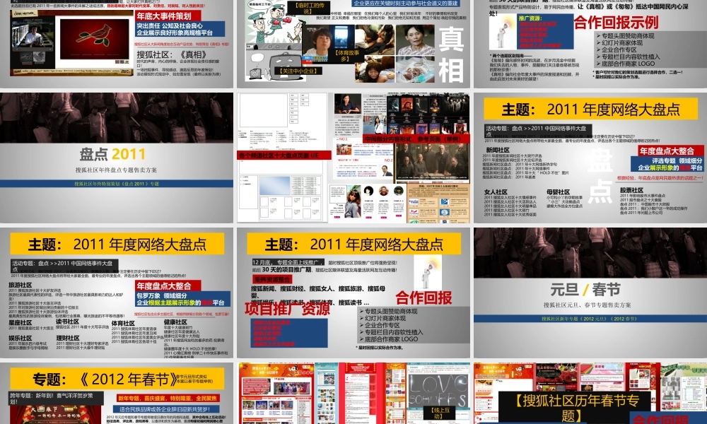 XXXX搜狐社区年终特别策划系列活动推介方案