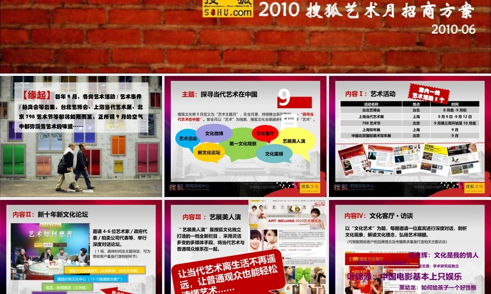 XXXX搜狐艺术月招商方案