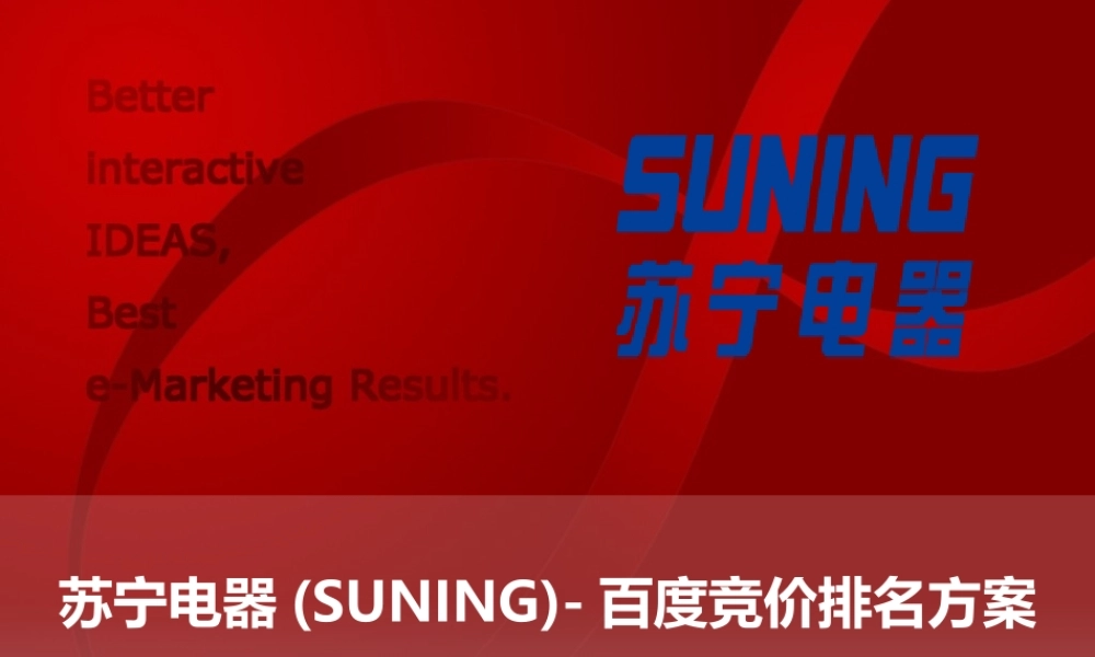 XXXX苏宁(SUNING)竞价排名SEM推广方案