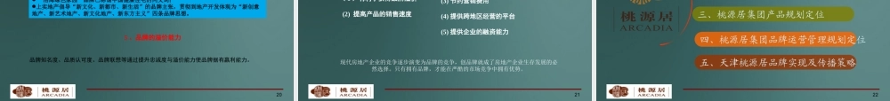 XXXX桃源居集团企业品牌战略规划建议(134p)
