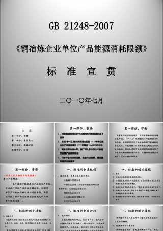 XXXX铜冶炼企业单位产品能耗宣贯讲义