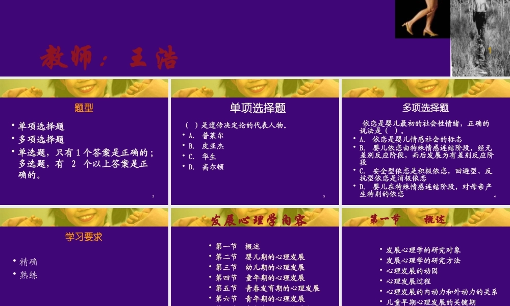 XXXX王浩的发展心理学