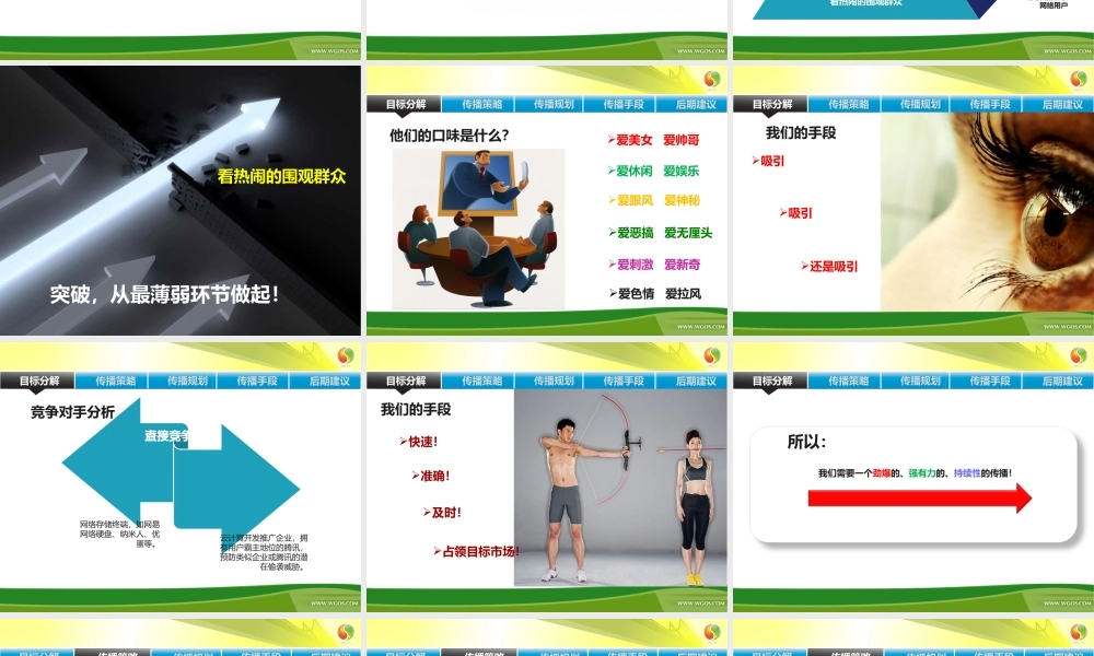 XXXX网丫场年度推广传播方案