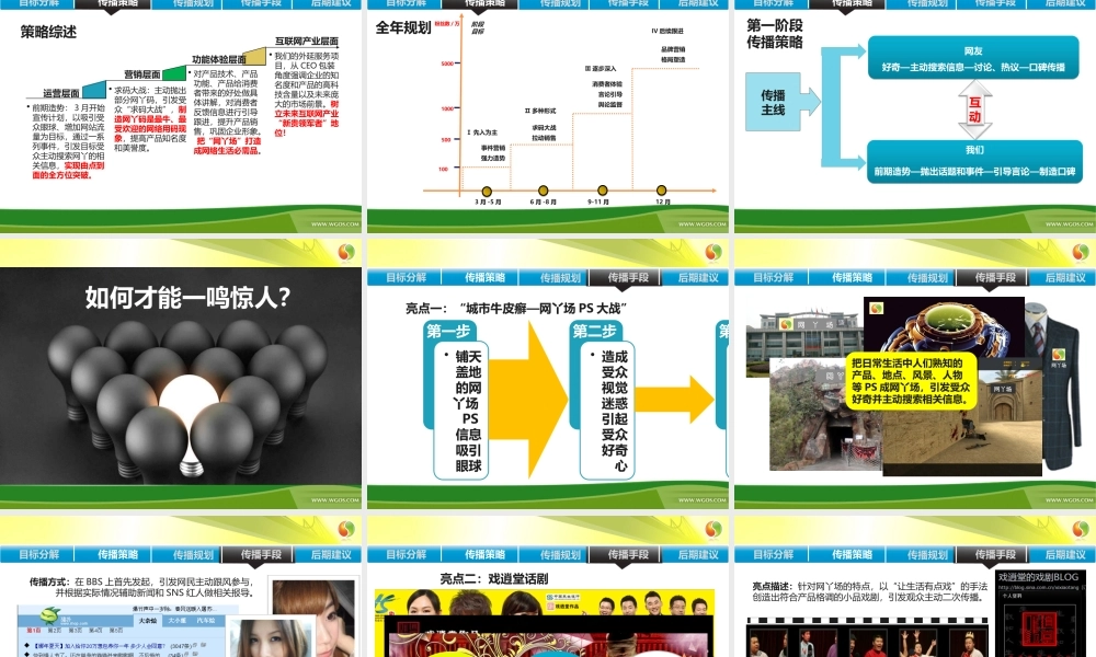 XXXX网丫场年度推广传播方案