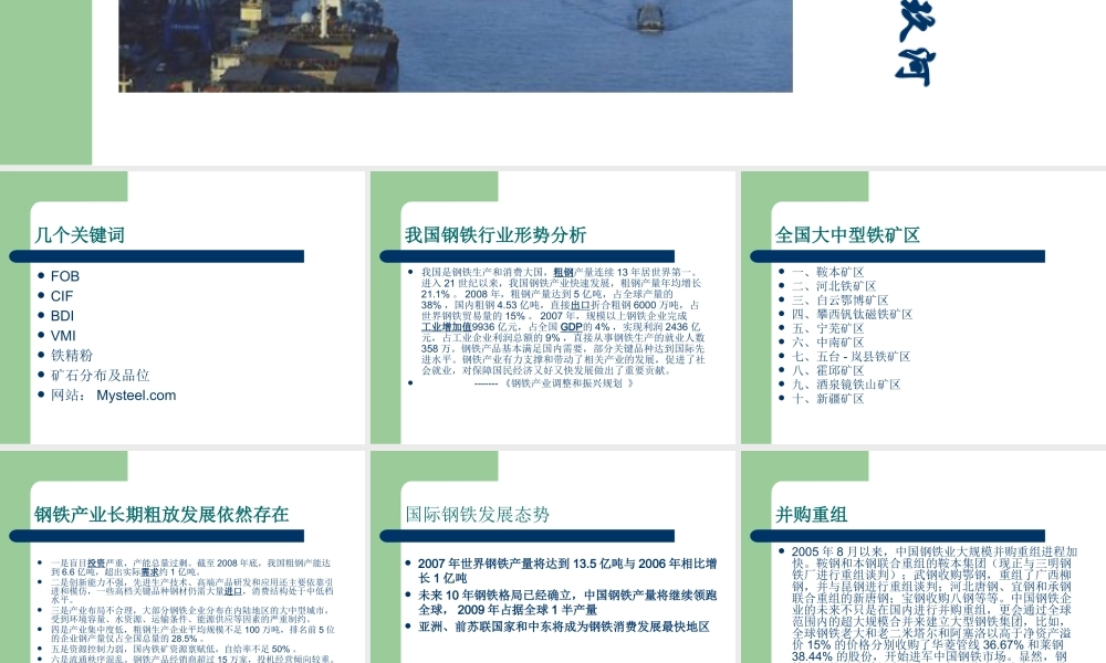 XXXX我国钢铁行业物流管理研究
