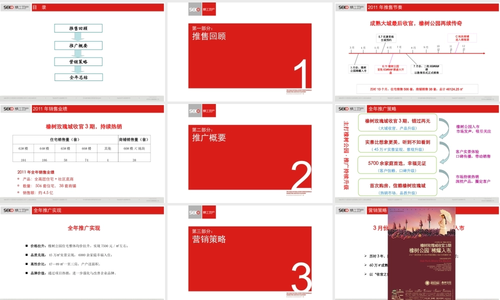 XXXX橡树玫瑰城3期推广总结