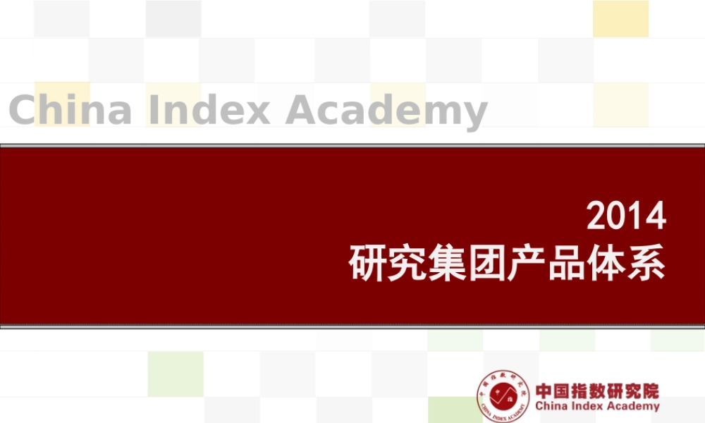 XXXX研究集团产品体系