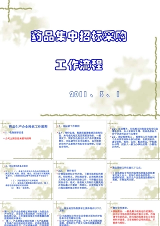 XXXX药品集中招标采购工作流程