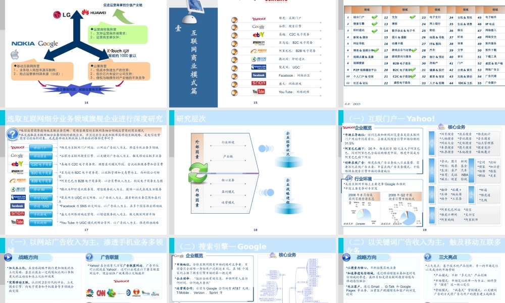 XXXX移动互联网商业模式研究报告