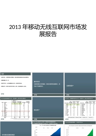 XXXX移动无线互联网市场发展报告