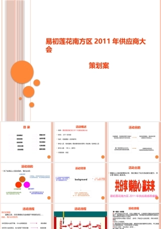XXXX易初莲花南方区供应商大会策划案-41p