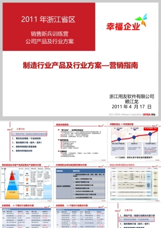 XXXX用友销售新兵训练营_制造行业及产品介绍16