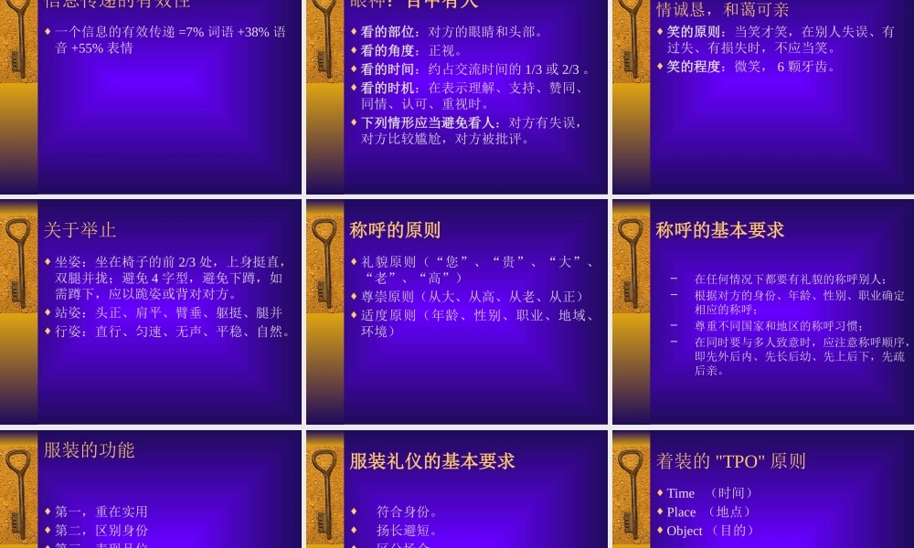 XXXX运用礼仪的基本理念