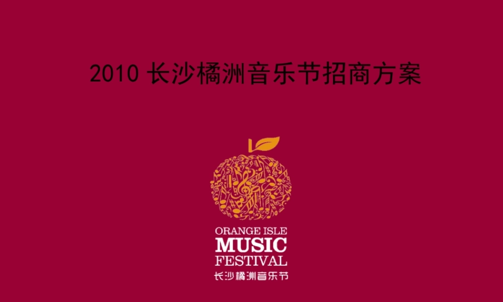 XXXX长沙橘洲音乐节招商方案(全)