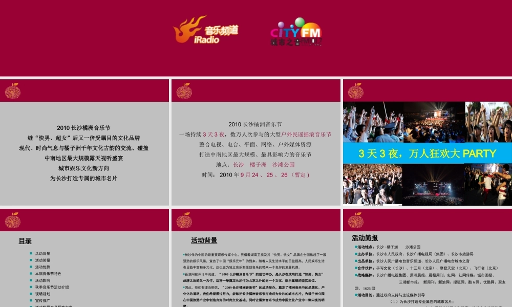 XXXX长沙橘洲音乐节招商方案(全)