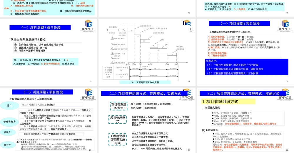 XXXX招标师串讲培训