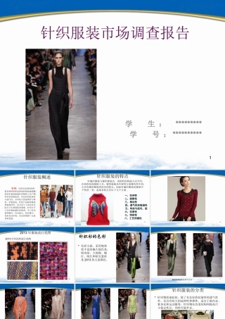 XXXX针织服装市场调查报告