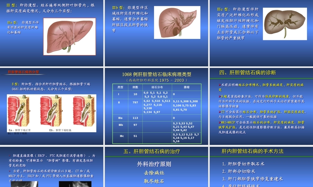 XXXX诊断治疗指南(肝胆管结石)