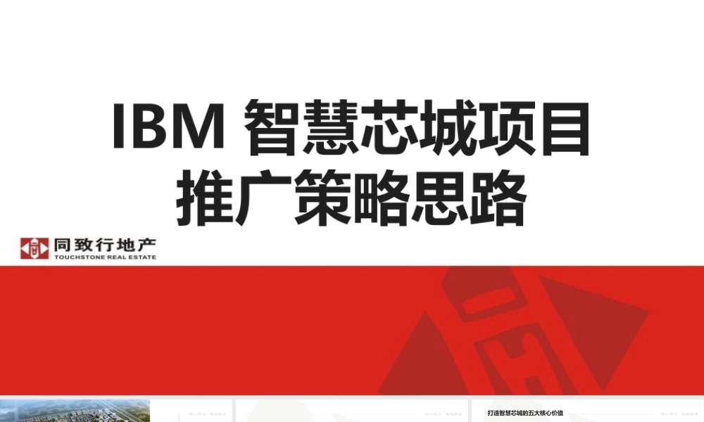 XXXX郑州IBM智慧芯城项目推广策略思路44p