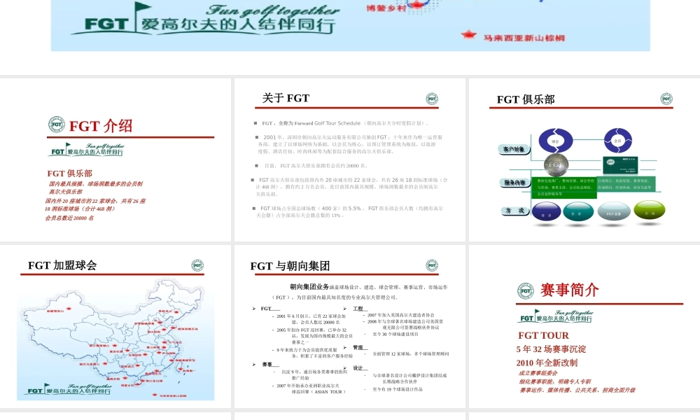 XXXX最新FGT巡回赛改制及招商方案-招商方案全案
