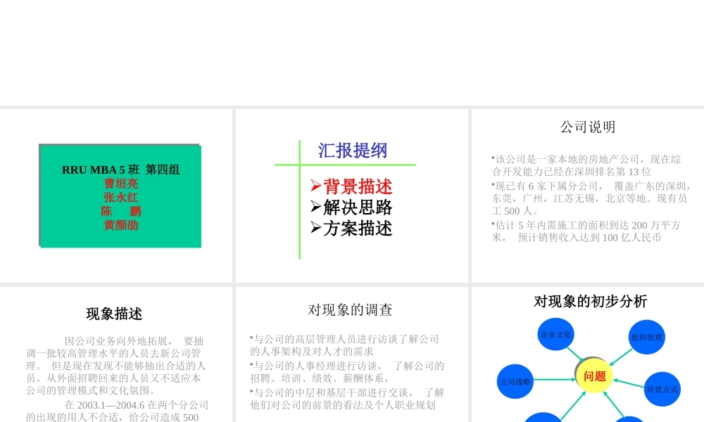 XXX地产公司员工职业化咨询报告