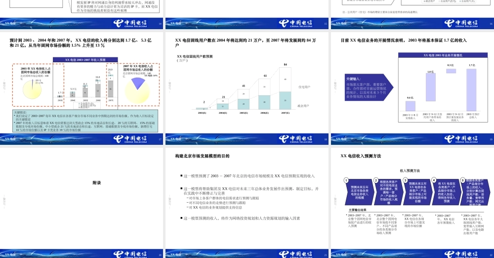 XXX电信市场竞争策略
