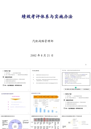 XXX公司 绩效评估体系与实施办法的咨询报告(1)