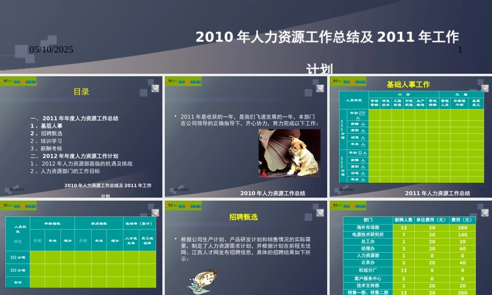 XXX公司人力资源XXXX年工作总结及XXXX年计划