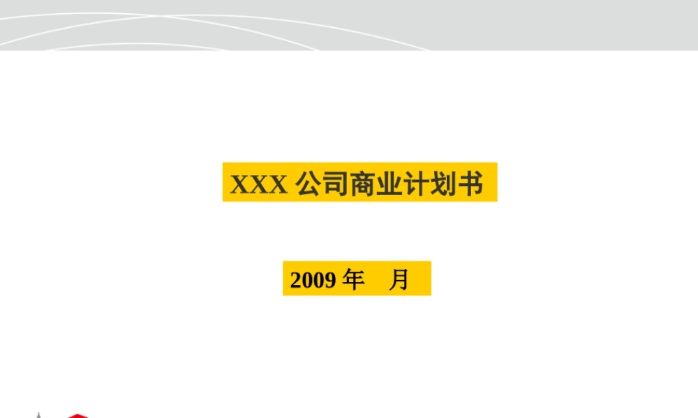 XXX公司商业计划书