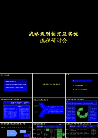 xxx公司战略规划制定及实施流程研讨会