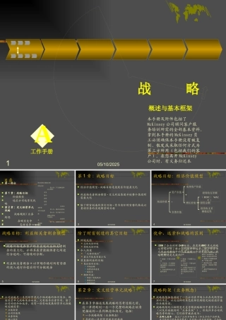 xxx公司战略咨询培训手册