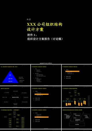 XXX公司组织结构设计方案