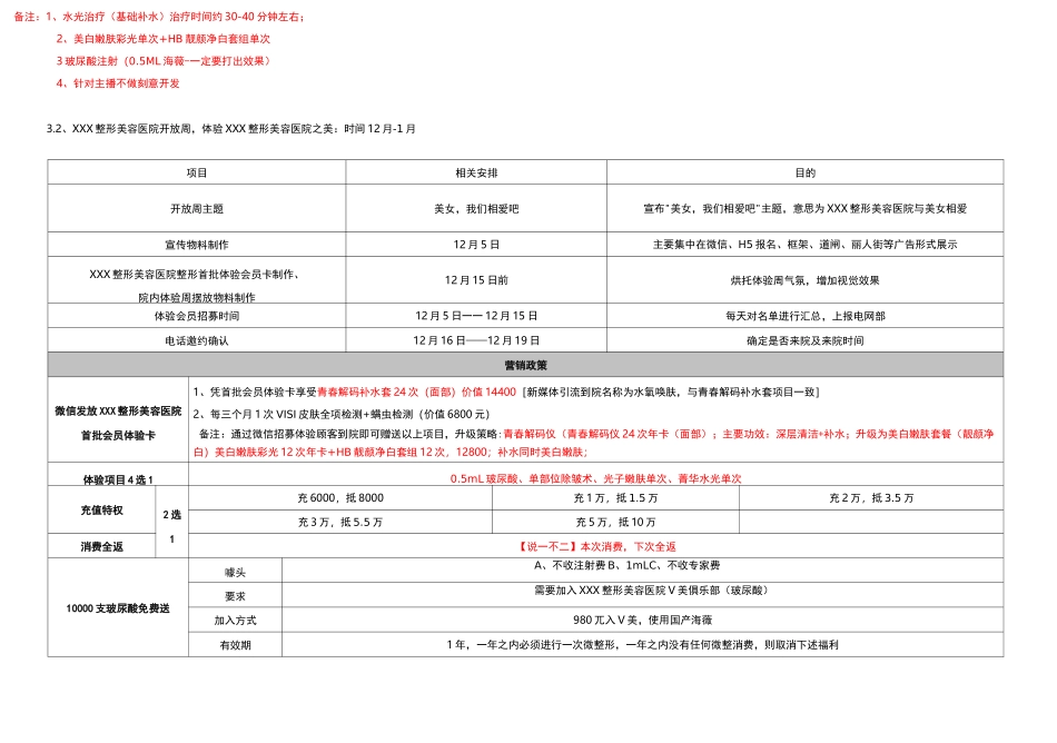 整形美容医院开业推广策划方案文档版_第3页