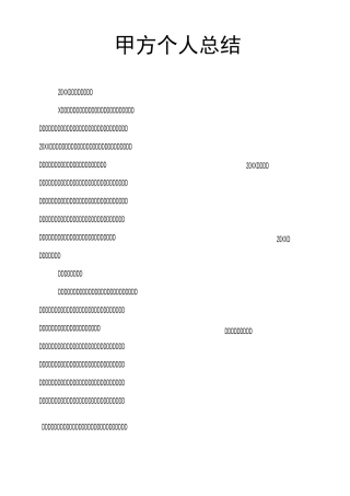 甲方个人总结