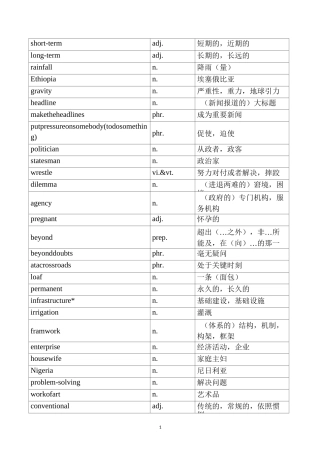 牛津英语M10-11单词表