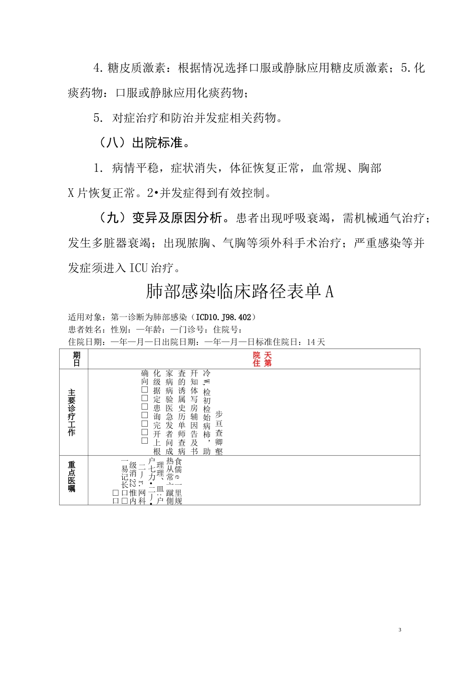肺部感染临床路径A_第3页