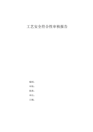 工艺安全符合性审查报告