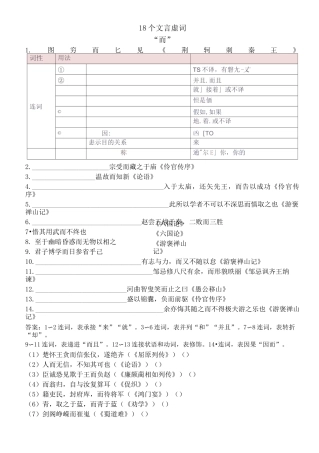 18个文言虚词