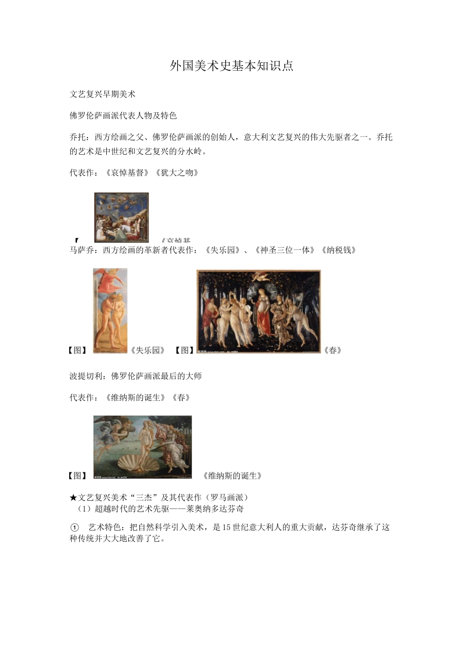 外国美术史复习资料整理_第1页