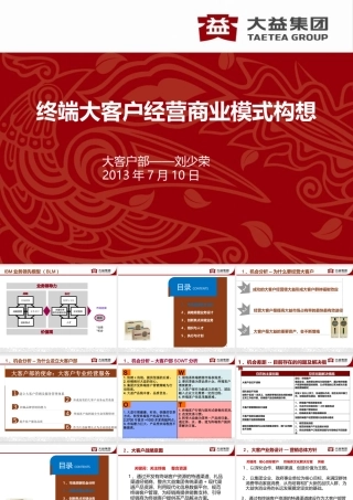 大客户部终端客户经营商业模式构想