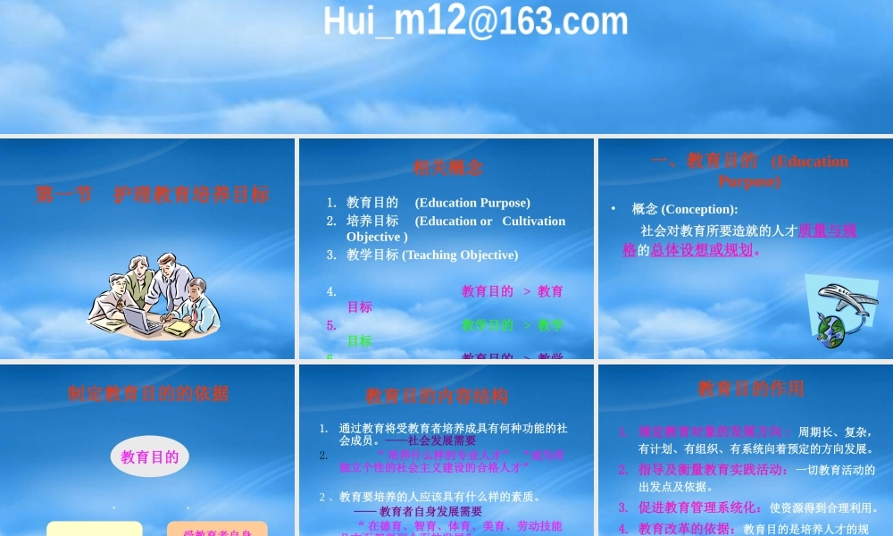 孟庆慧-护理教育目的与教学目标