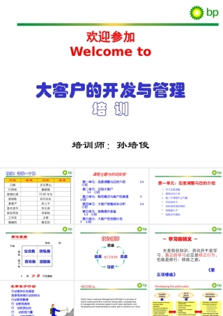 大客户的开发与管理-讲师手册-华南区