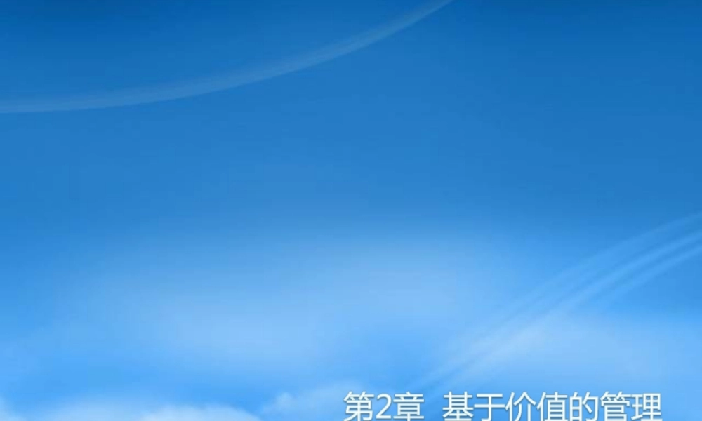 基于价值的管理课件
