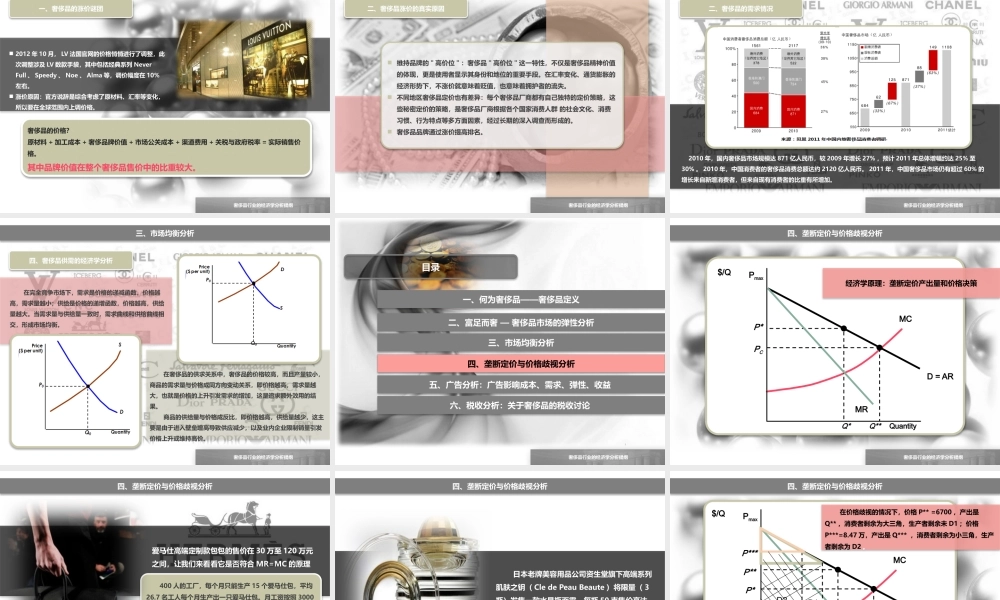 奢侈品行业的经济学分析报告
