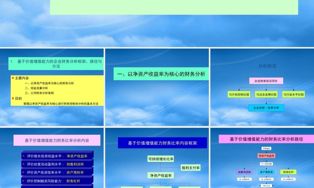 基于价值管理的财务分析
