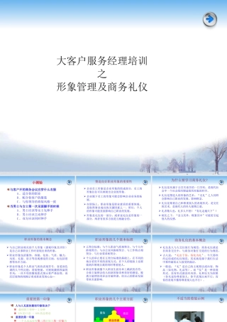 大客户经理培训--职业形象与商务礼仪