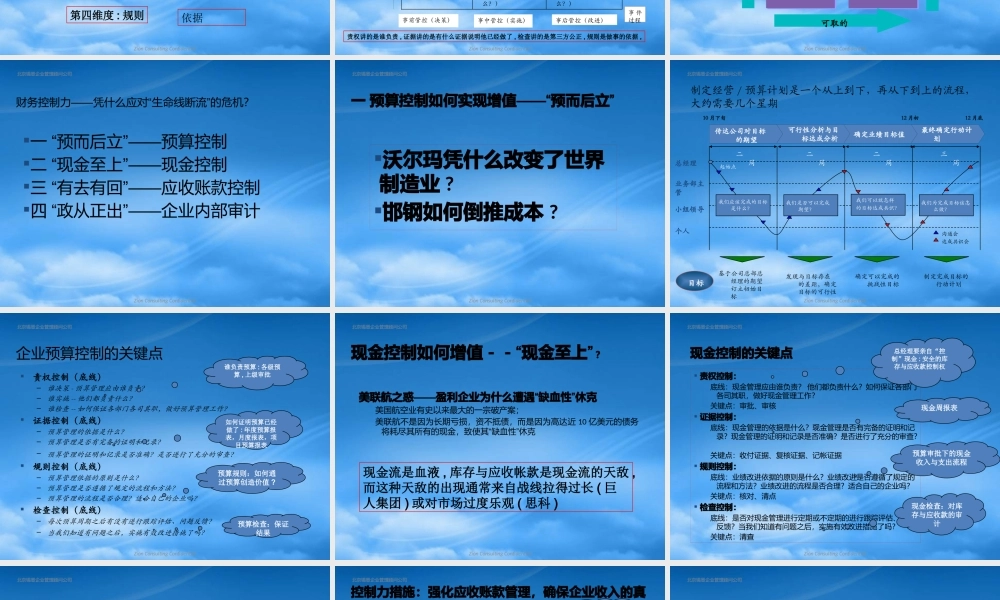 基于价值链管理的控制力实施方案